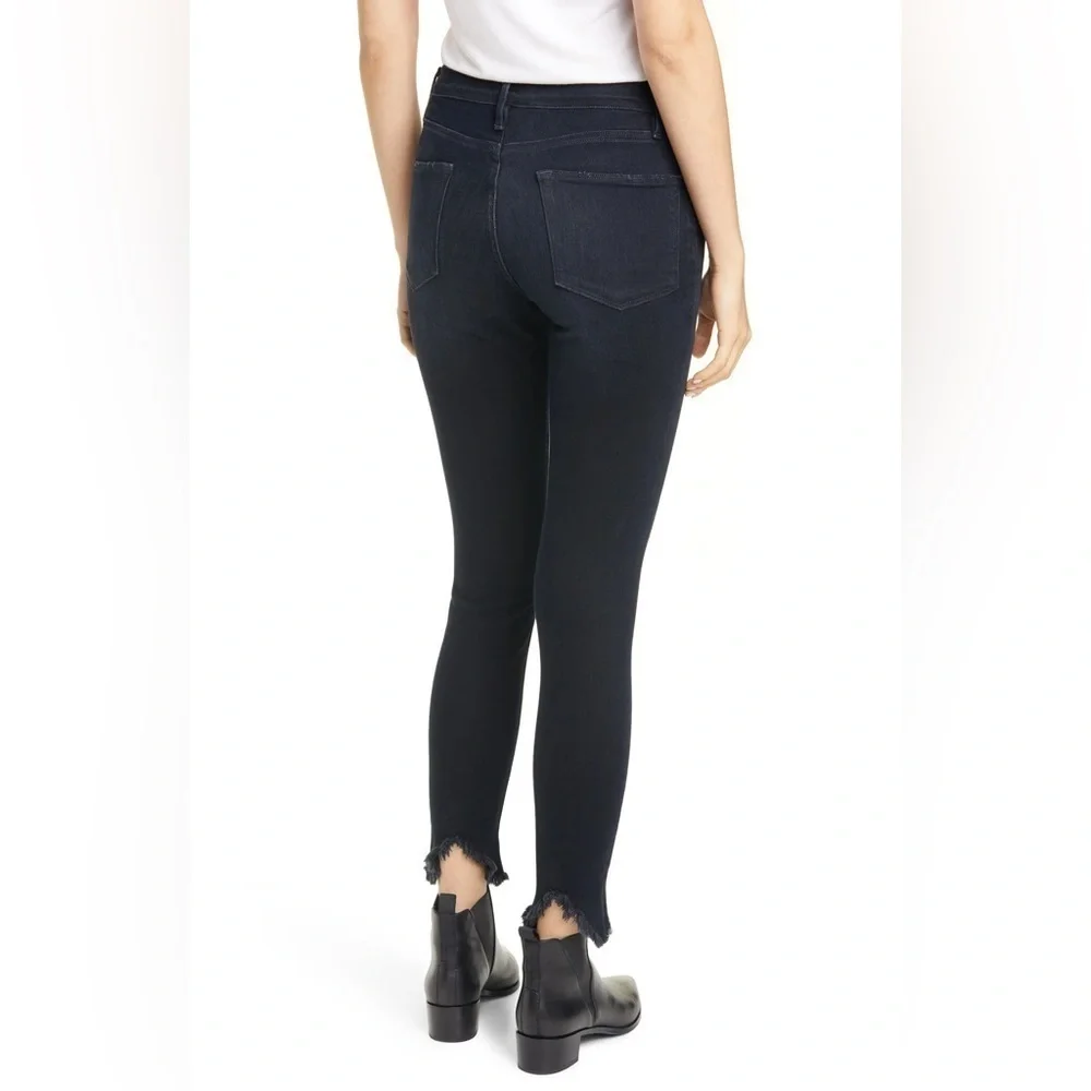 FRAME Denim Le High Shark Bite Hem Skinny Crop Jean